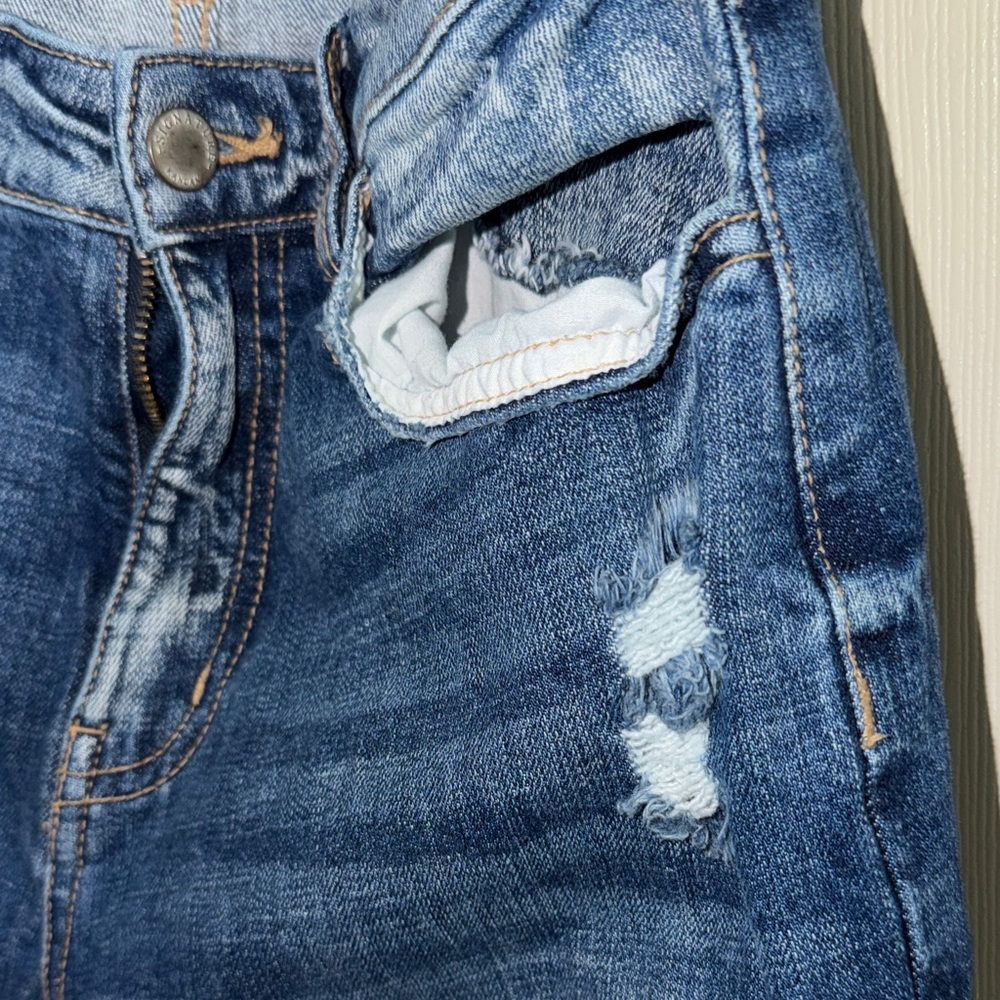 KanCan Dark Blue Distressed Boyfriend Jeans - Picture 3 of 9